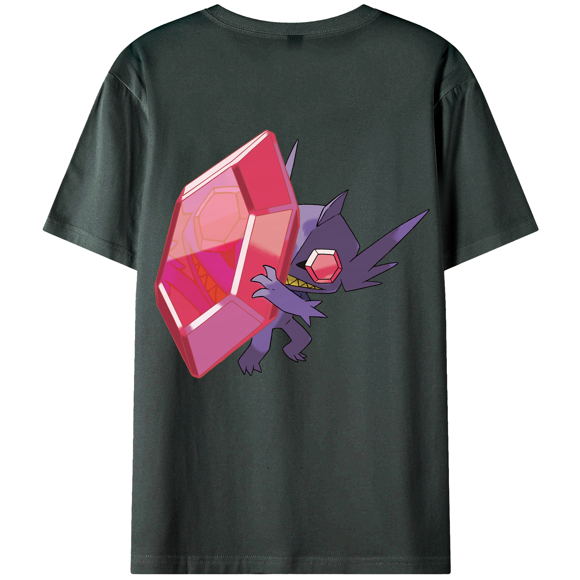 （画像用） ポケットモンスター Pokémon 綿100％ メンズ半袖Tシャツ（バックプリント） 通気性